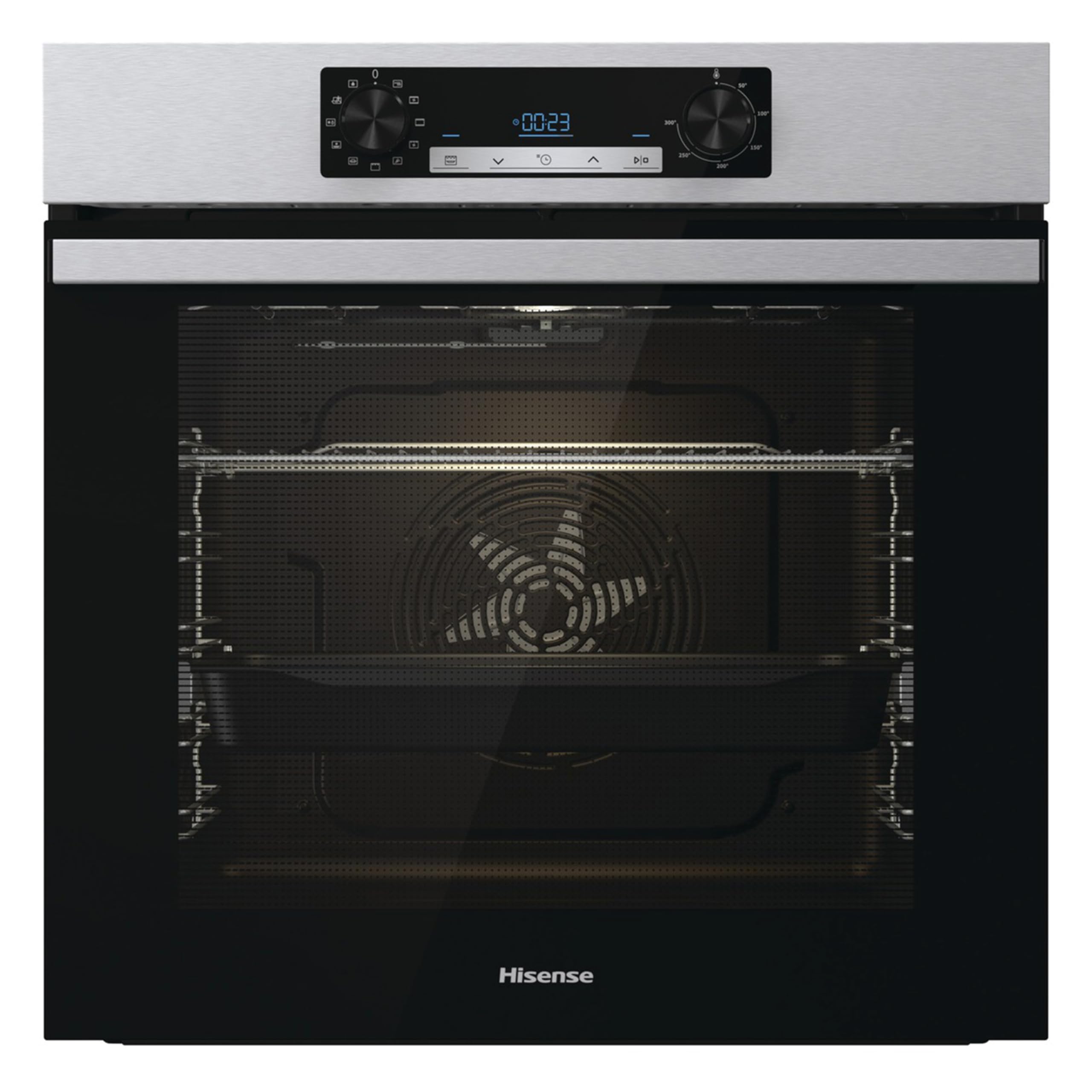 Hisense BI62216AXE2 – Hydrolytic Oven, Class A, Telescopic Guide, Large Capacity 77L, Simultaneous Cooking x5, Double Grill, Fast Heating, Stainless Steel
