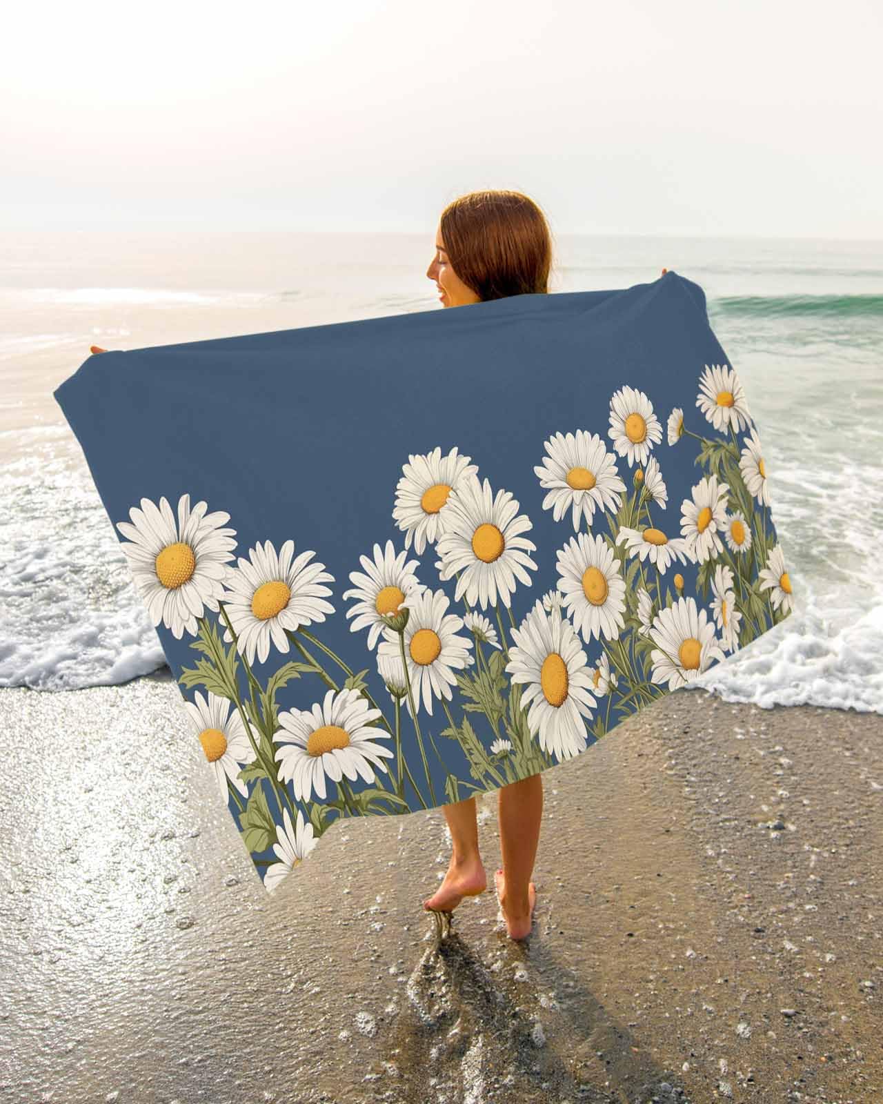 Amazon.com: Daisy Flower Beach Towels Oversized Super Absorbent