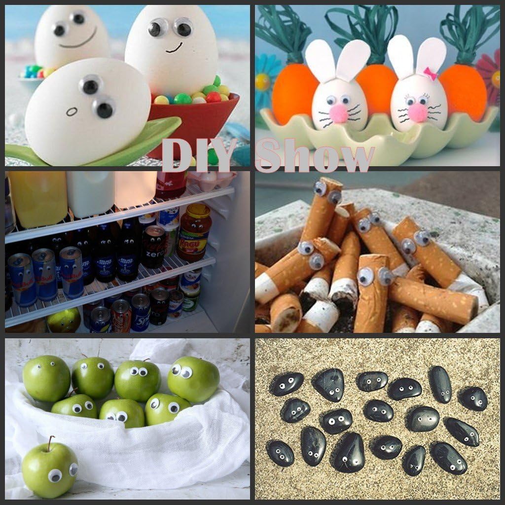 1000PCS 3mm Moving Wiggly Wobbly Googly Eyes Toy Eyes for Bear & Doll & Scrapbooking