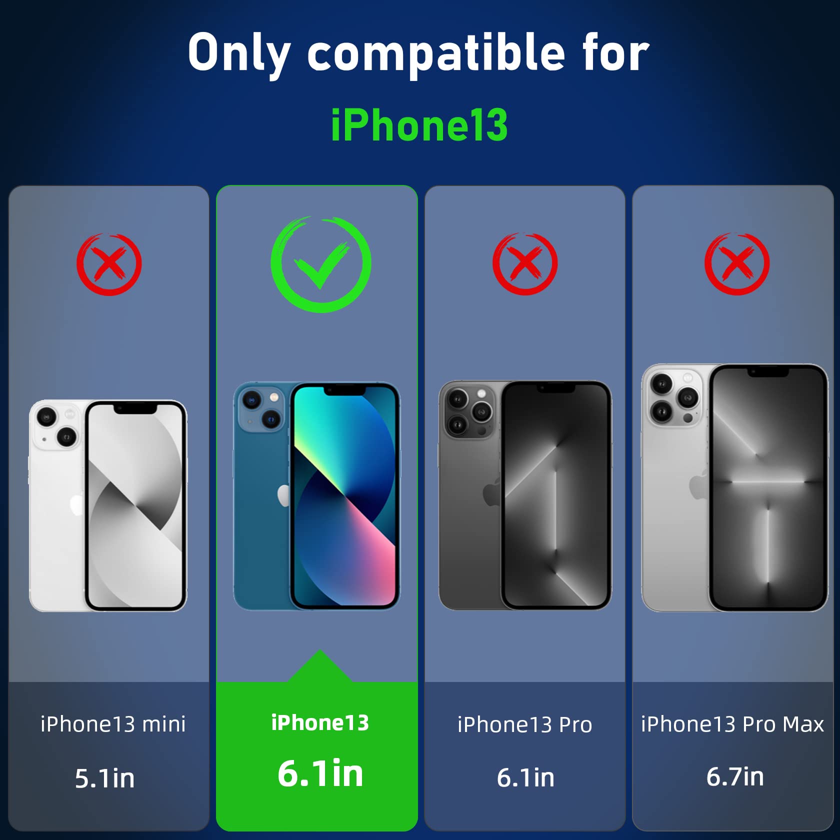 YisrLery 5 in 1 per Magnetica Cover iPhone 13 con 2 Vetro Temperato e 2 Vetro Fotocamera, Compatibile Mag Safe Hard PC Anti-Graffio Protettiva Case Antiurto Custodia con Bumper TPU (Trasparente)