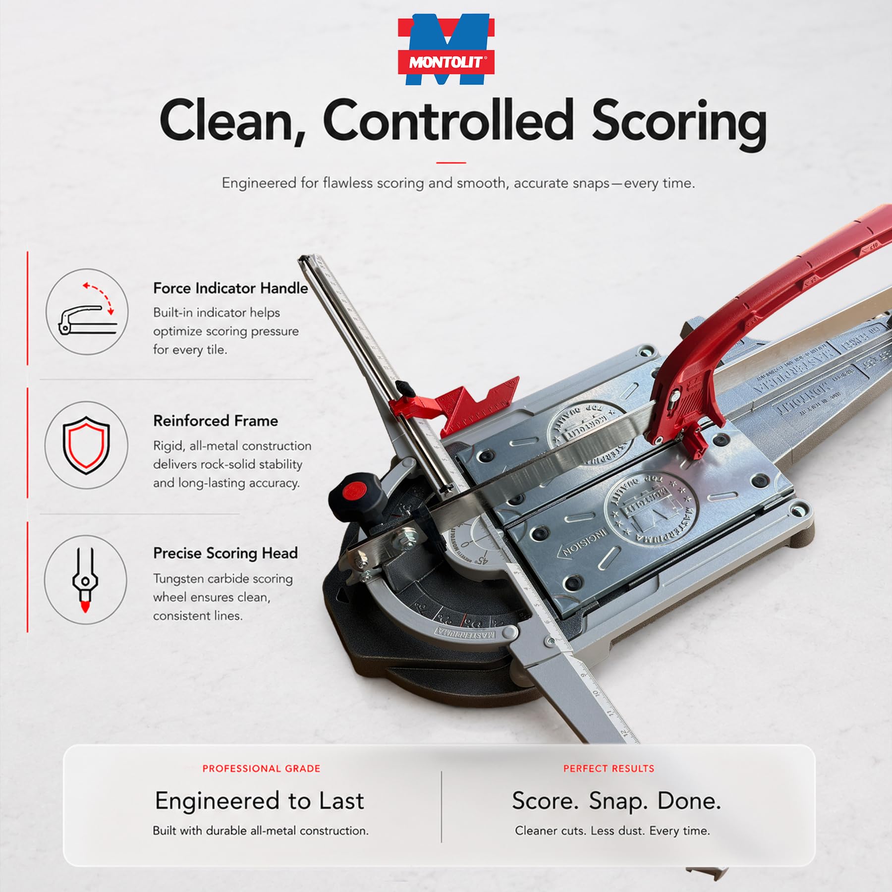 Montolit Masterpiuma 63P5 Power 5 XL Ergonomic Manual Tile Cutter