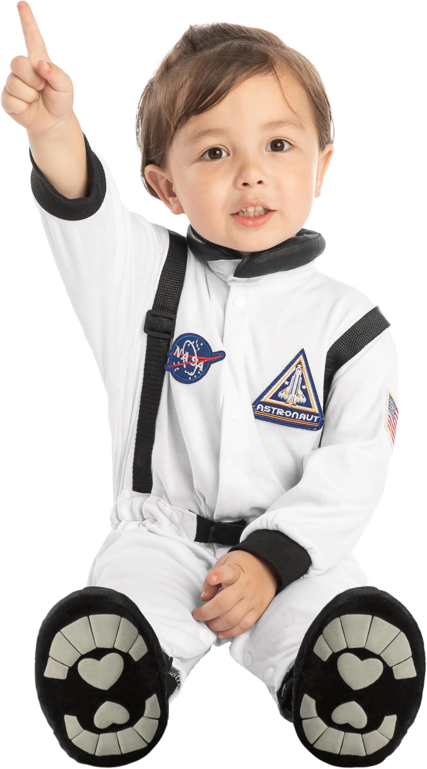Toddler Halloween Astronaut Costume, BabyJumpsuit, Pilot Costume with Boots for Infant Cosplay