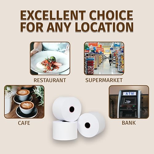 Miniatura 8 de Gorilla Supply - Rollos de papel térmico 2 14 pulgadas 16 pies 50 pies 63 pies 85 pies 150 pies y 230 pies