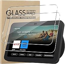 2 Pack Screen Protector for Echo Show 8 3nd Gen, Ultra Clear Anti-Scratch Tempered Glass Film 9H Hardness Touch Sensitive Anti-Fingerprint Protective Screen Guard for Echo Show 8 3nd Gen