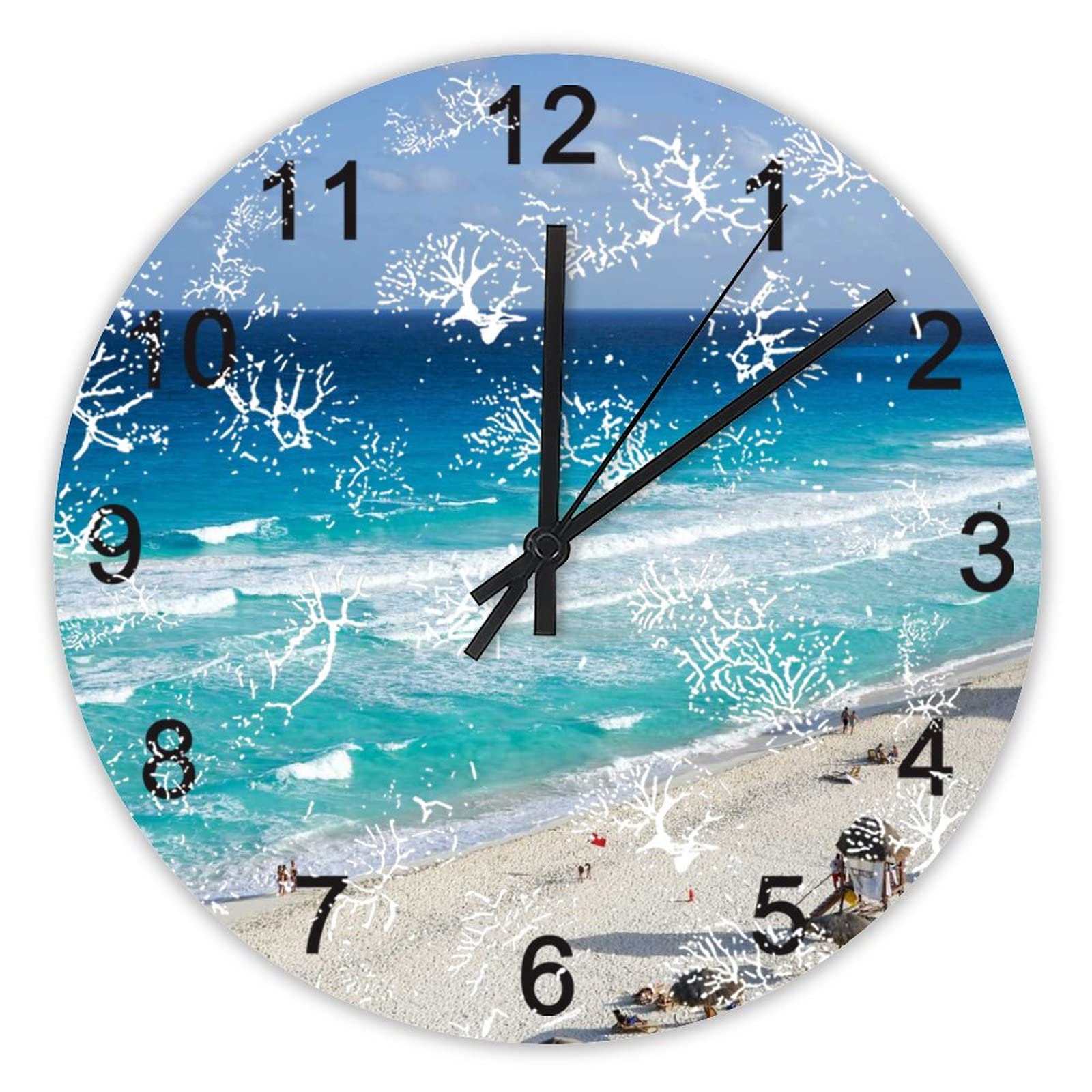 Horloge murale 40,6 cm grand cadran pour décoration d'intérieur zen