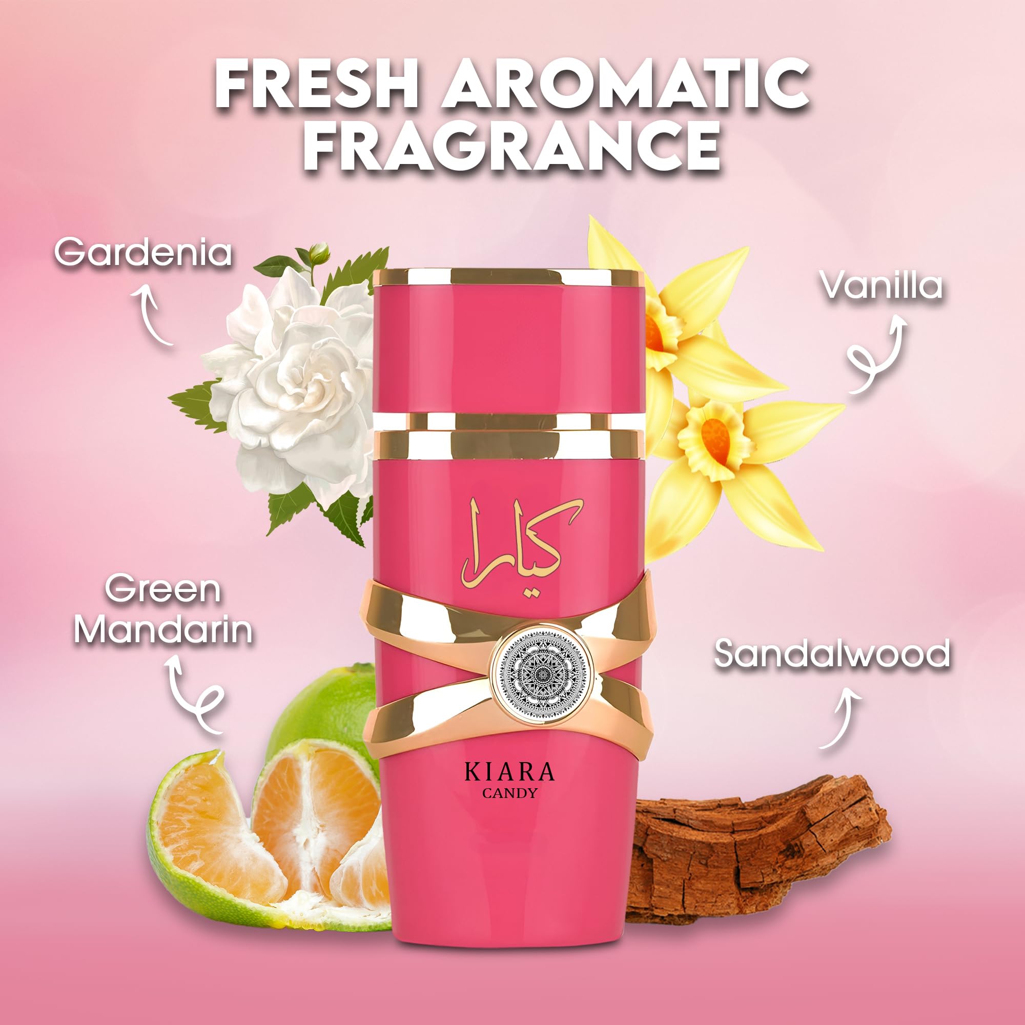 AFLUXE KA Candy Perfume for Women Citrus, Musk, Fruity, Vanilla, Amber Wood Scent Eau de Parfum Spray, 3.4 Ounce / 100 ml