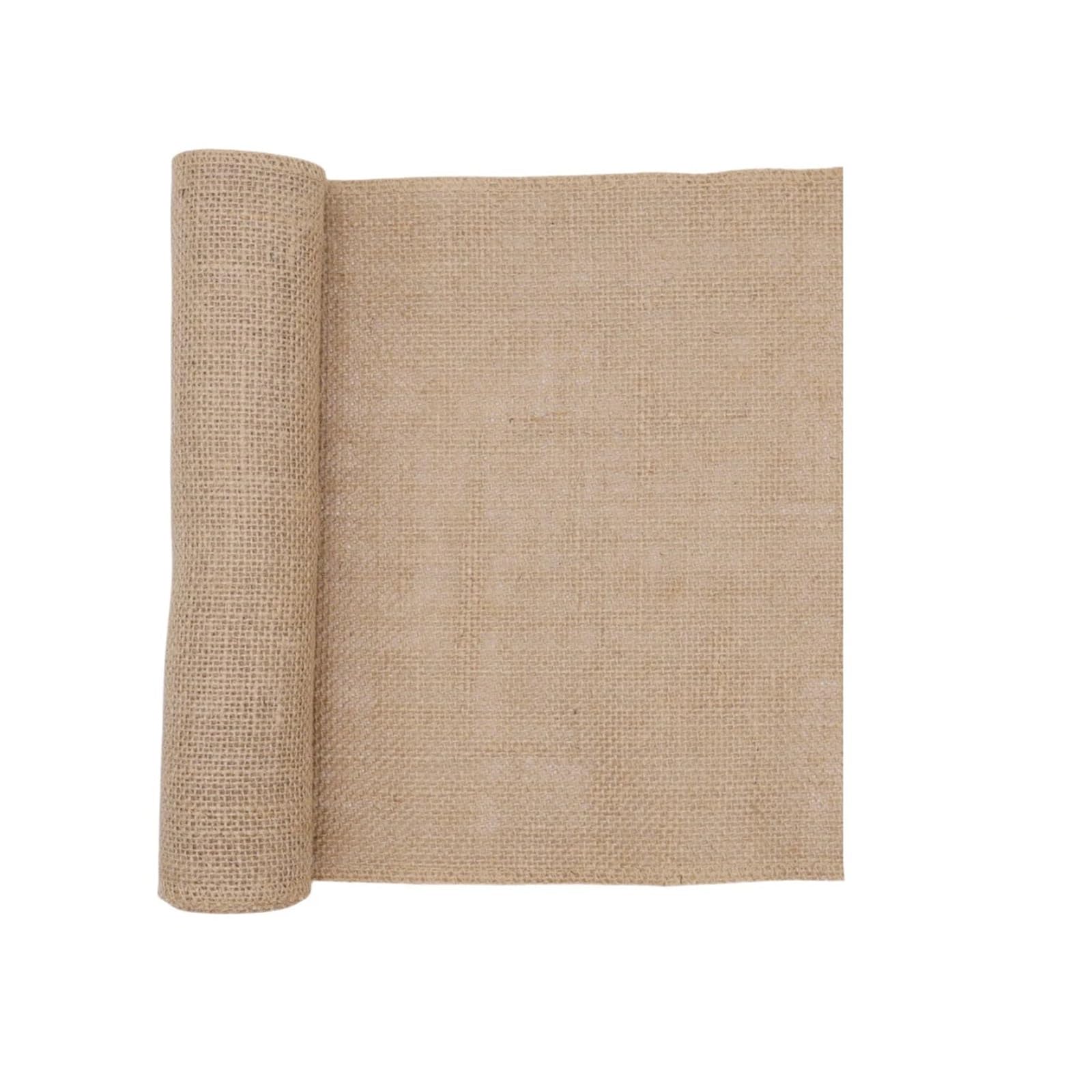 Burlap Fabric Roll 2M 12cm-35cm Natural Burlap Jute Ribbon Fabric Roll Wedding Rustic Wrap Presents Table Home Decor(25cm)
