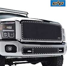 EAG Black Rivet Mesh Replace Grille Chrome Shell - coolthings.us