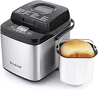 Máquina de fazer pão compacta 19 em 1, 700 g / 450 g pequena máquina de pão com alça de transporte, incluindo sem glúten, massa, geleia, menus de iogurte, assar uniformemente, manter aquecido automático, 3 cores de crosta
