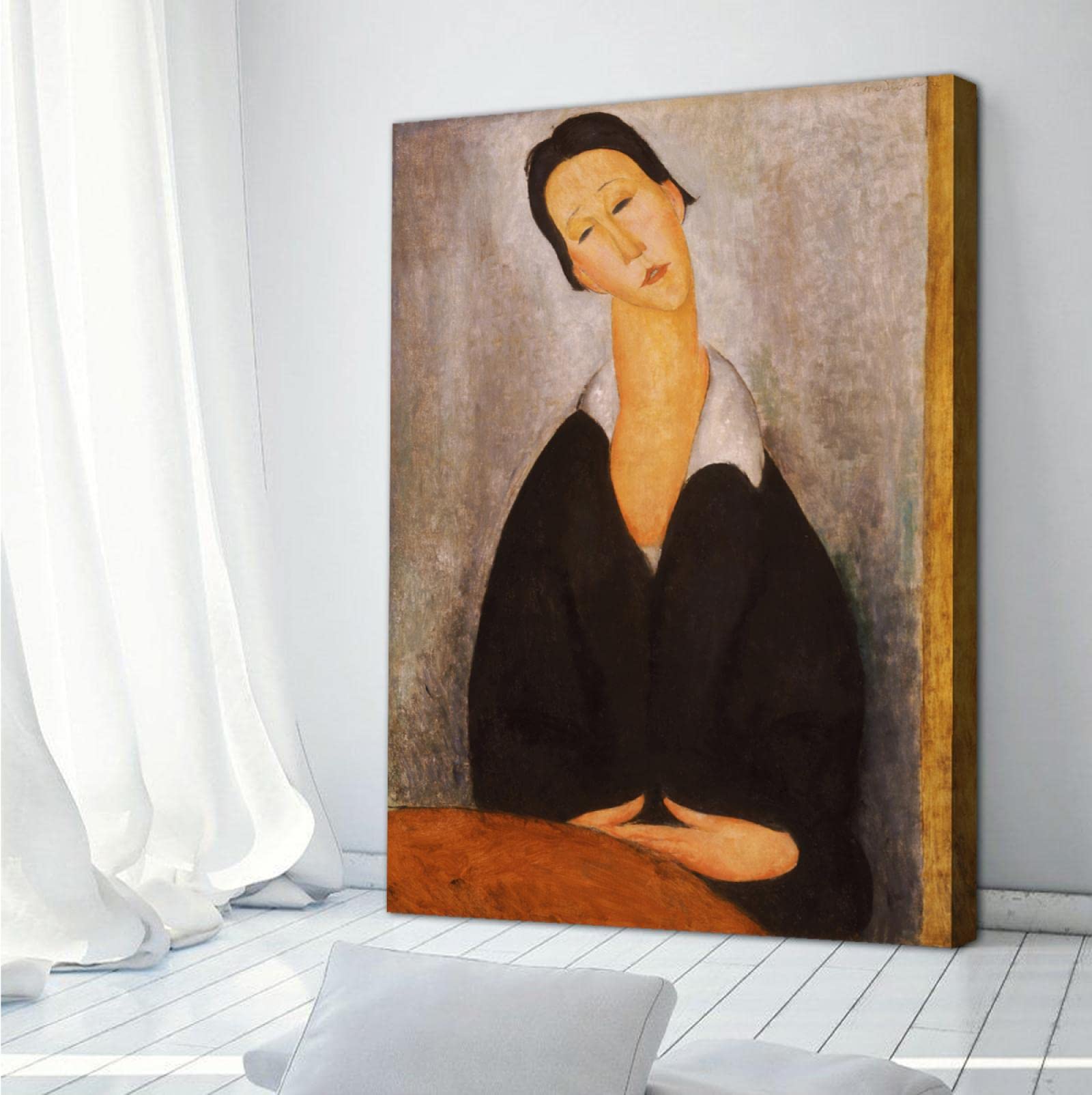 ◆モディニアーニ『 婦人像 』 ◆世界が認める/ PAT承認/ 名画 ◆油彩画 モディリアーニが描く女性像 | アート名画館 公式ブログ