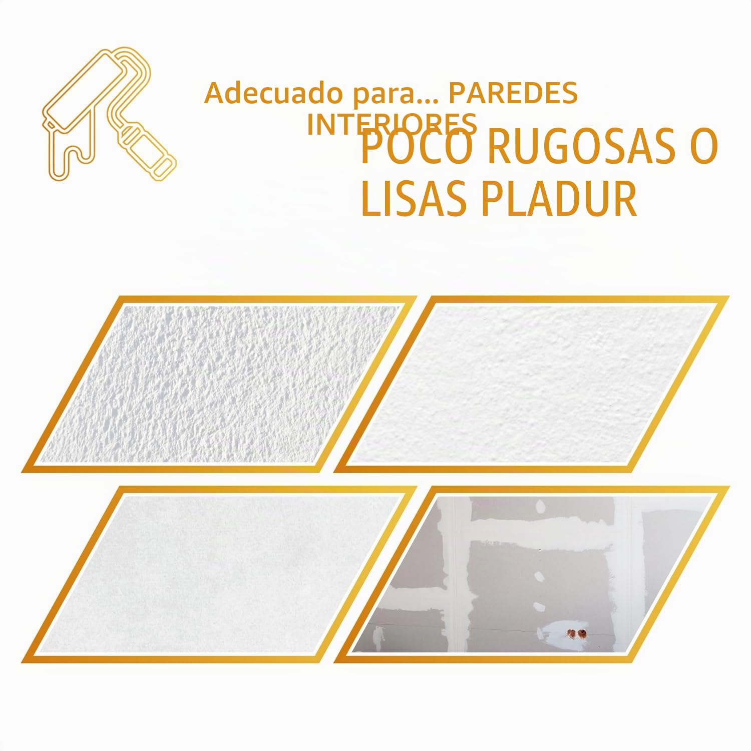 PENNELLIFICIO 2000 | Kit de 2 Rodillos con Bandeja y Retina para escurrir la Pintura, Cinta para enmascarar y Lona Protectora, Juego de Pintura, Pintura al Agua, Paredes Lisas, Cubo de 14 L - Made in