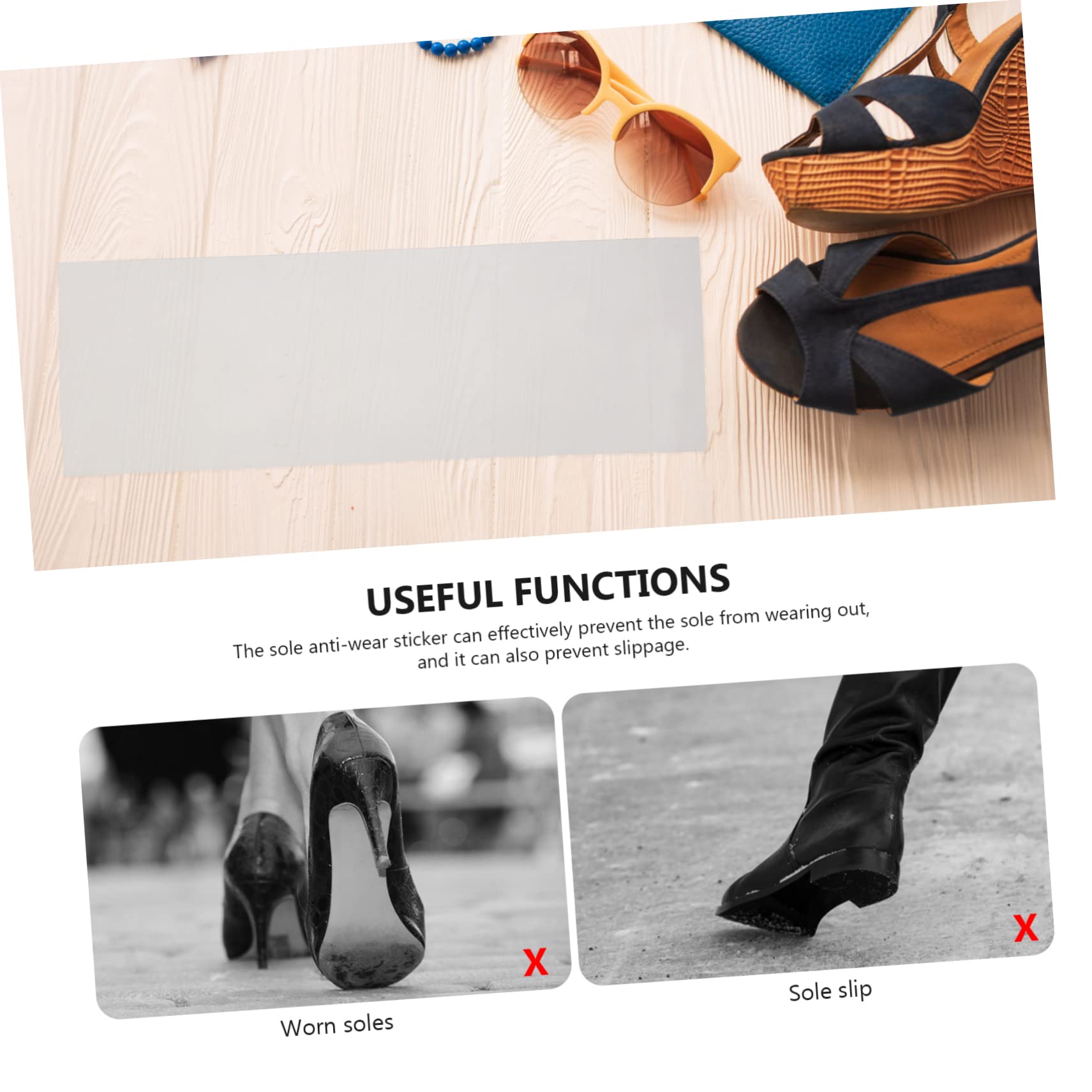 SOIMISS 5rollen Schutzfolie Für High Heels Transparente Sohle Aufkleber Rutschfeste Und Verschleißfeste Sole Pads Selbstklebend Für Besseren Halt Und Längere Lebensdauer Der Schuhe