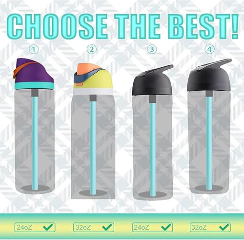 Miniatura 3 de Pajitas de repuesto compatibles con botella de agua Owala, Owala Freepsip, Flip 24oz, popotes de repuesto de 32 onzas, juego de accesorios incluye 6