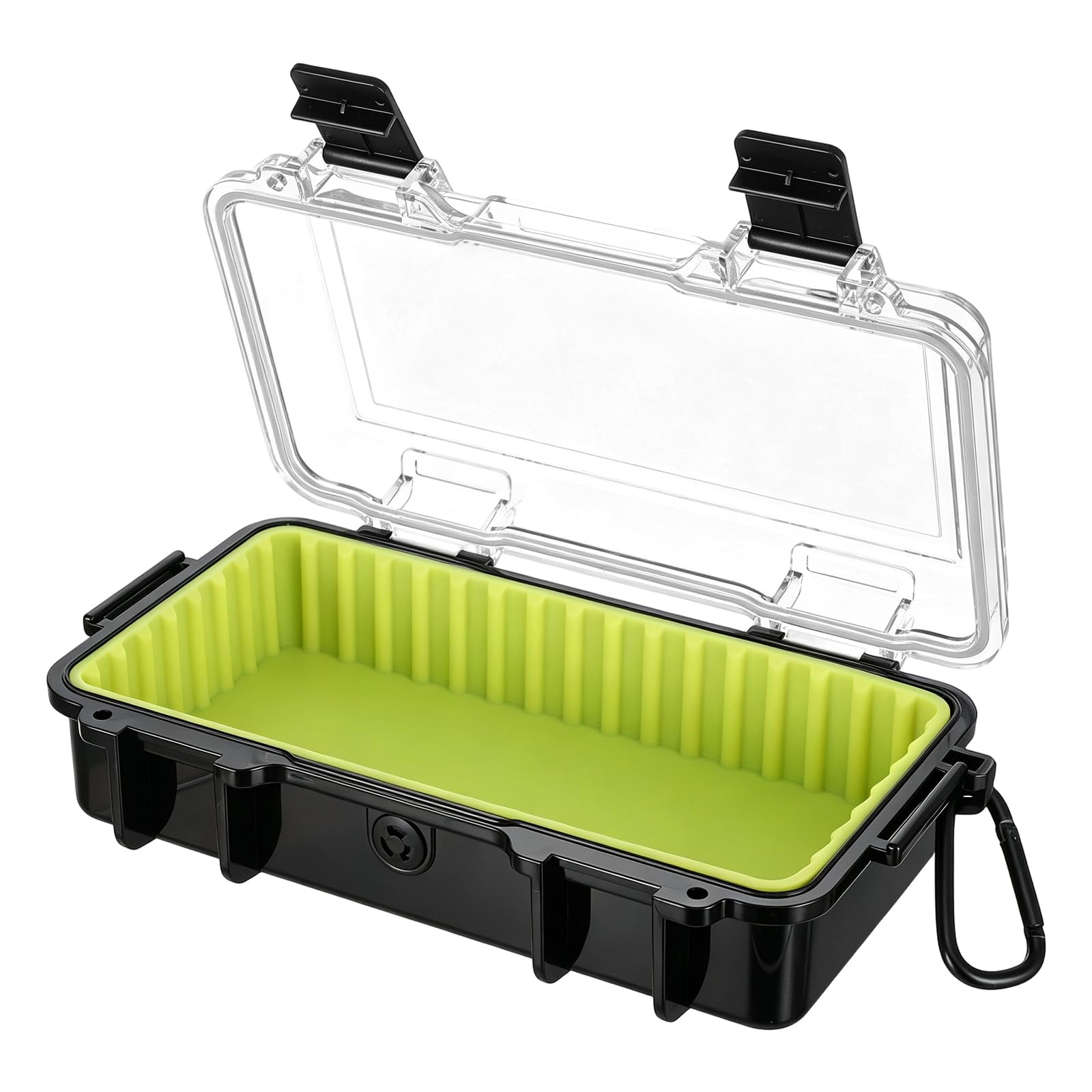 Caja impermeable de 8.7 x 4.3 x 2.4 pulgadas, caja seca para barco, carcasa rígida de ABS con cordón