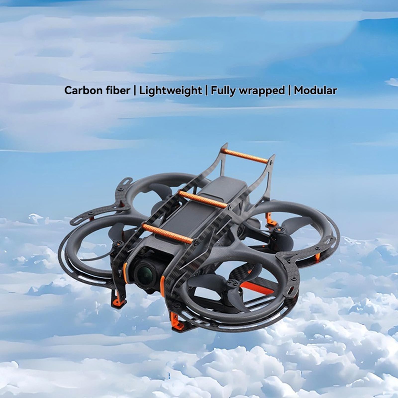 AVATA 2 Carbon Fiber Chassis Armor dla DJI Avata 2 Akcesoria | Antykolizyjna, pełna ochrona, osłona ramki, odporne na uderzenia części osłonowe