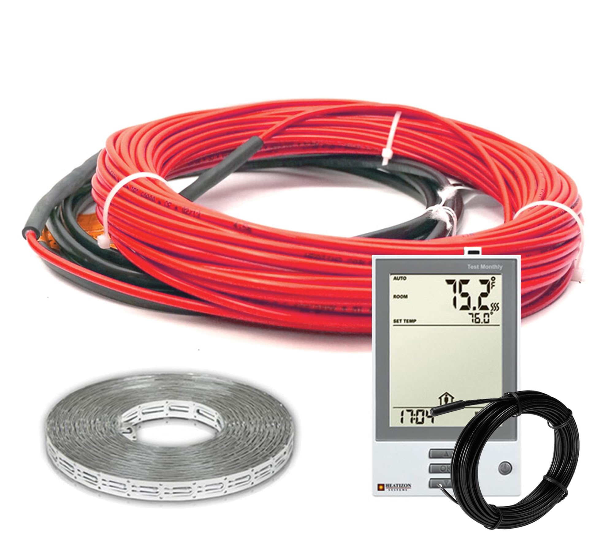 Amazon.com: Heatwave Floor Heating Cable 240V (32-60 Square Feet) with  Ground Fault Programmable Thermostat : Tools u0026 Home Improvement