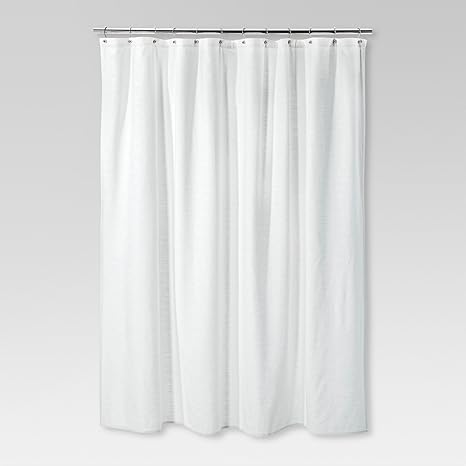 Amazon Com Threshold Solid Shower Curtain Cream 72 X 72 Home Kitchen