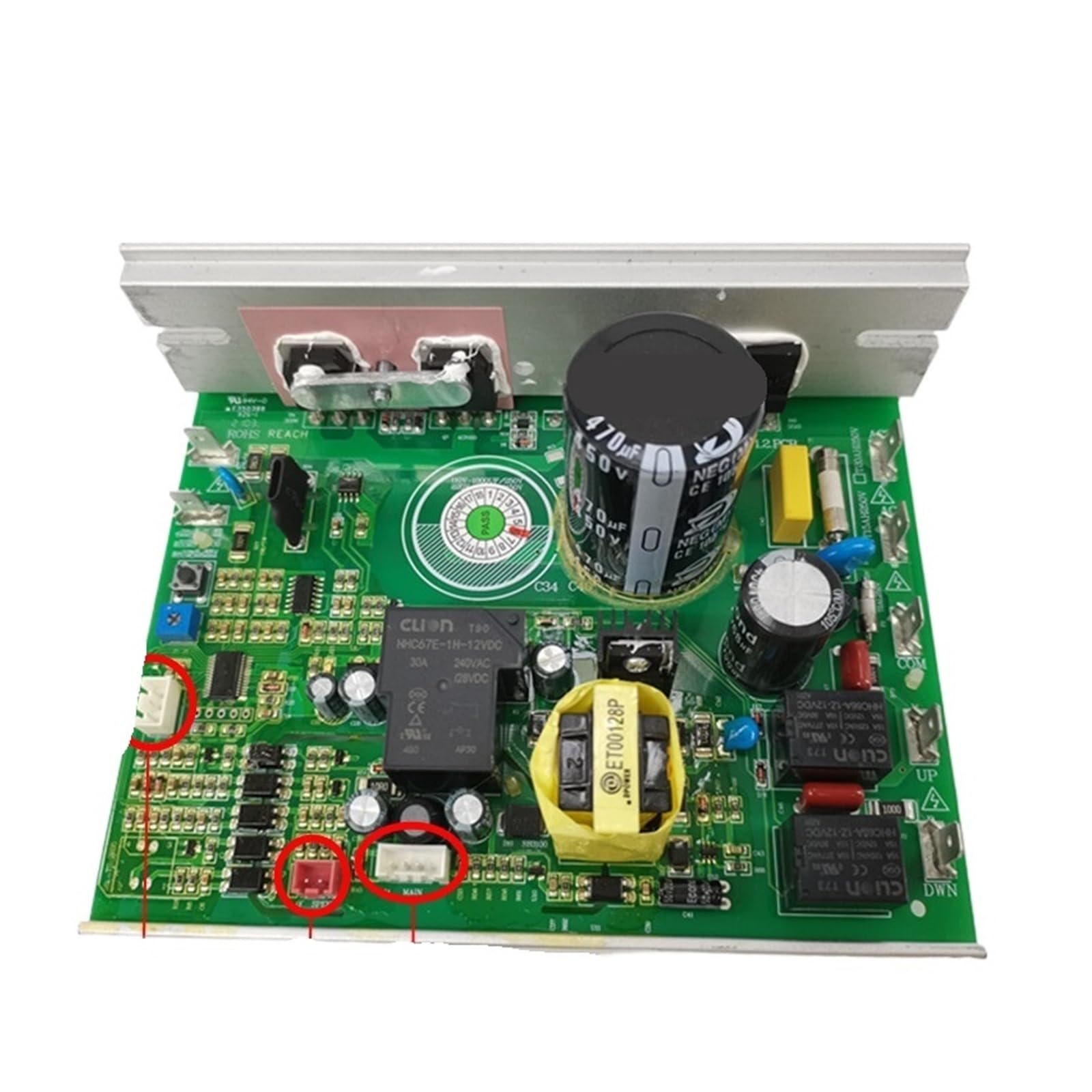Genterun 3-3-4Pin Socket Treadmill Motor Speed Controller Circuit Board Control Board ，Compatible For Pcb，Zyxk9-1111-V1.2 Drive Panel Power Board(110V,)