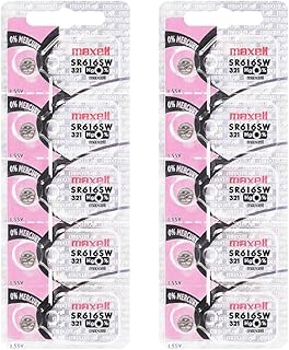 10 Maxell 321 SR616SW Silver Oxide Batteries Hologram