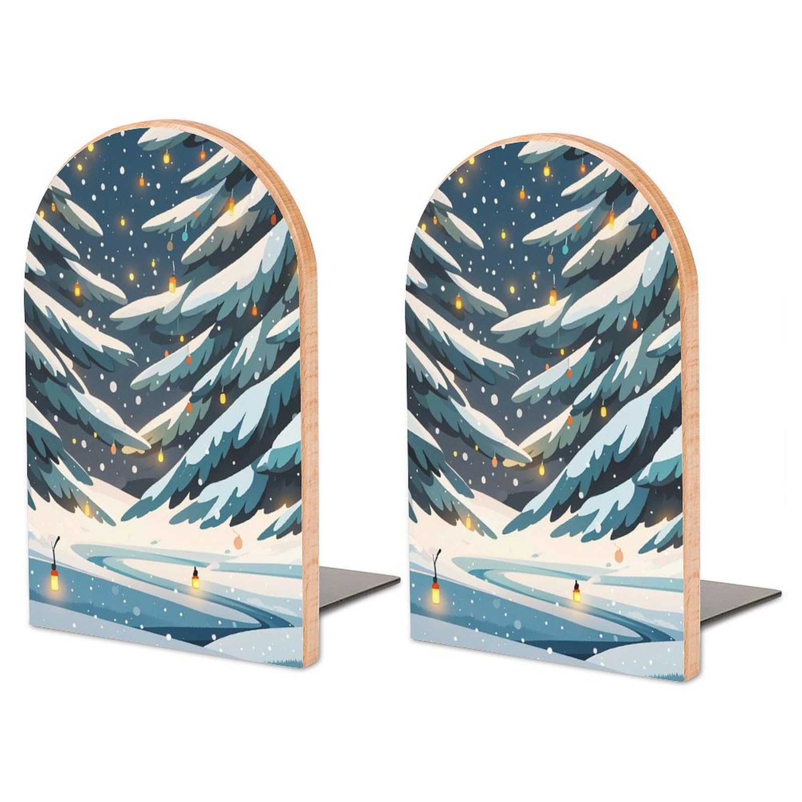 Serre-livres réglables pin d'hiver pour sublimer votre espace de travail et salon