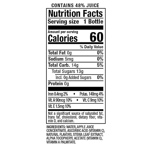 Miniatura 14 de Mott's Mighty Soarin' - Bebida de jugo de manzana, botellas de 8 onzas líquidas, 24 unidades (4 paquetes de 6), 100% jugo de fruta combinado con