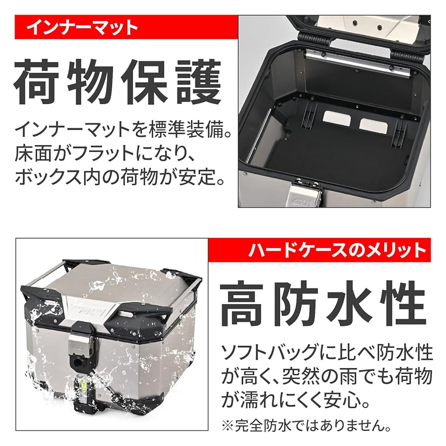 Amazon | [ジビ] バイク用 リアボックス モノキー 42L アルミ製