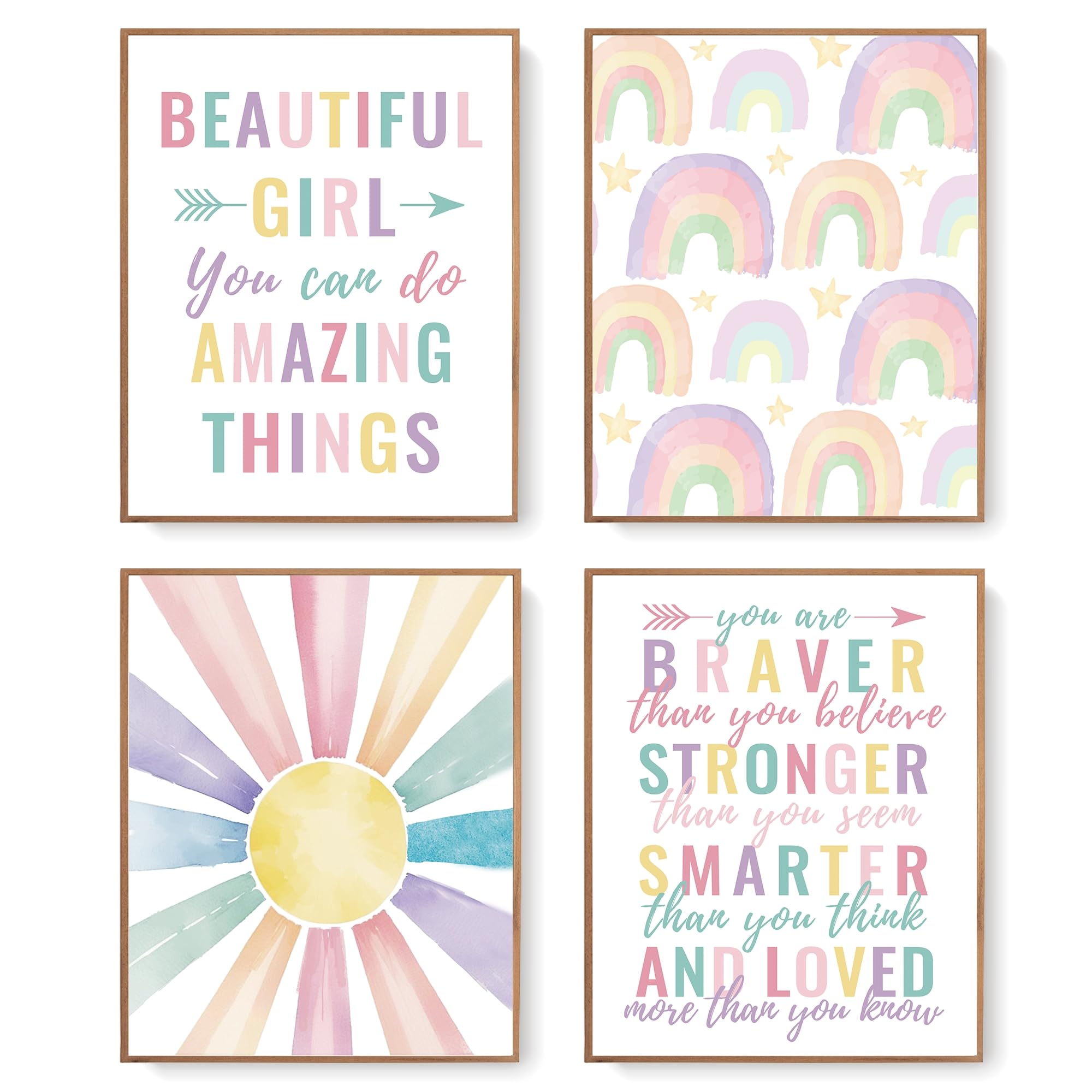Amazon.com: LARTSFRO Kids Boho Sun Rainbow Wall Decor, Inspirational ...