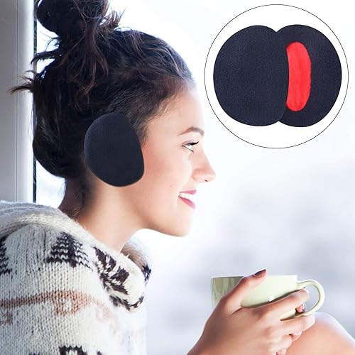 Miniatura 7 de SATINIOR 6 pares de orejeras de forro polar sin banda para las orejas, fundas de invierno unisex