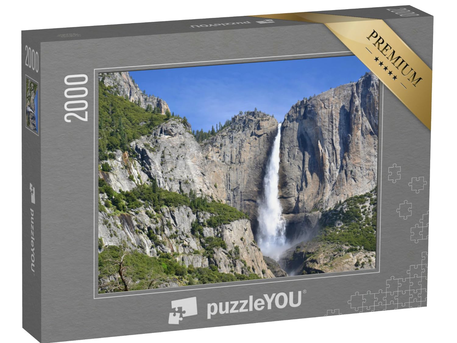 puzzleYOU: Puzzle 2000 Teile „Yosemite-Wasserfälle im Yosemite-Tal, National Park“ – aus der Puzzle-Kollektion Wasserfälle
