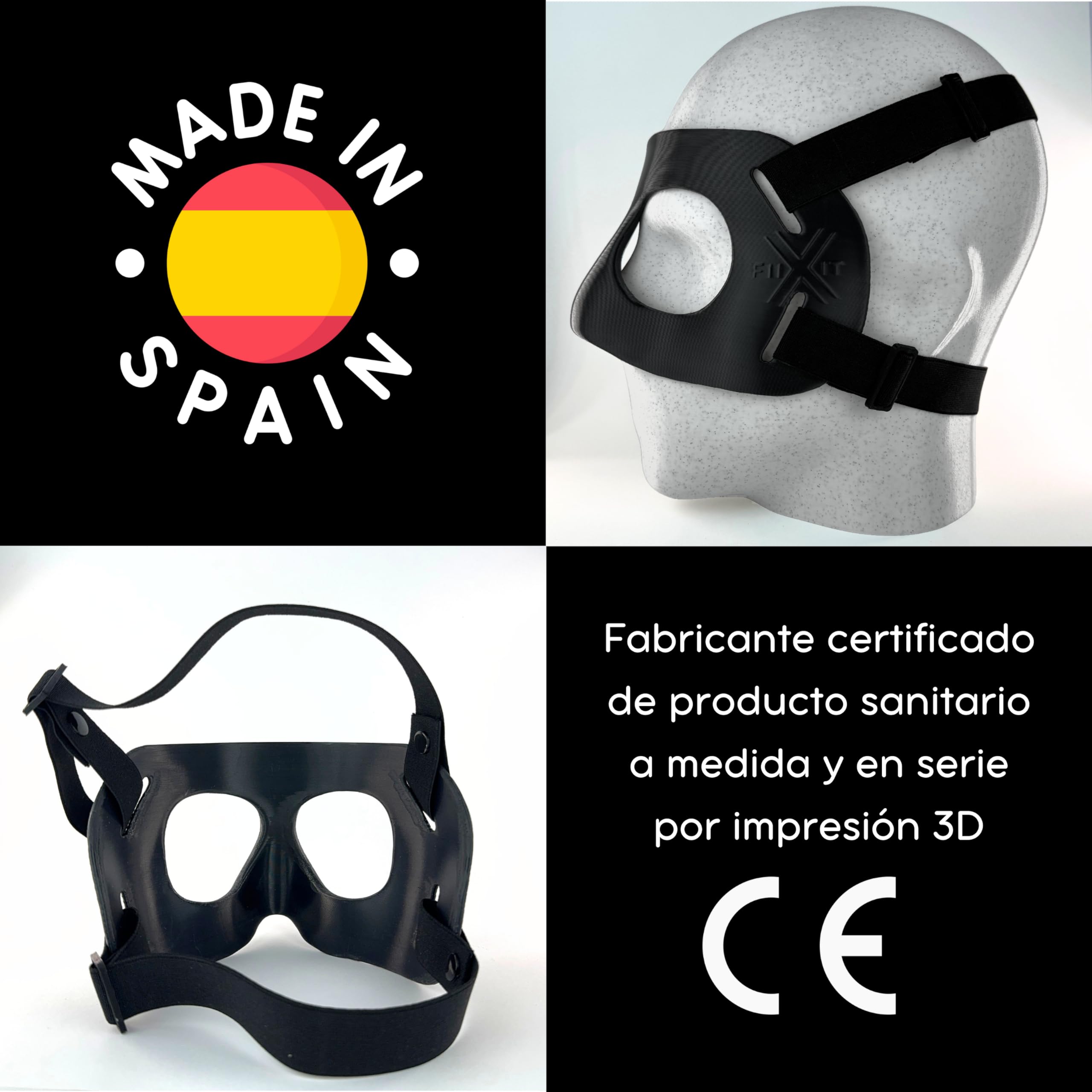 Máscara Protección de Nariz 3D Deportiva Facial Protectora para fútbol, Baloncesto, Voleibol