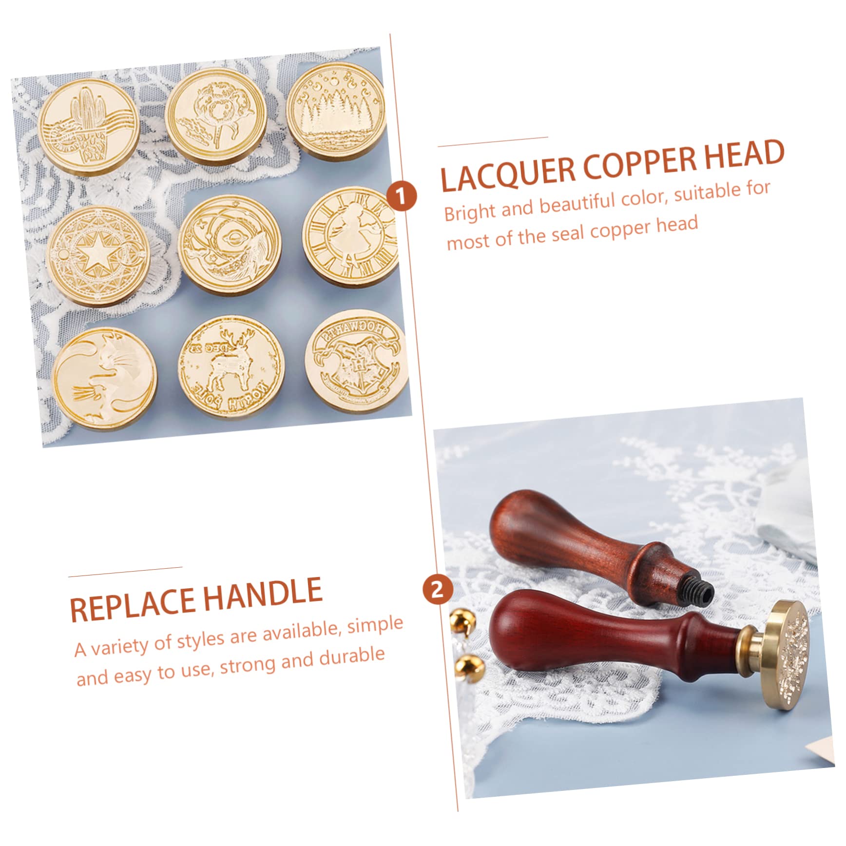 Housoutil DIY Stamp Handle Accessories 6pcs Set Easy to Use and Replace for Your Stamping Needs