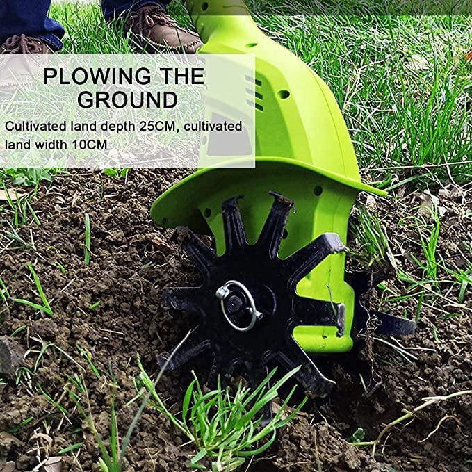 Motobineuse de Jardin, motobineuse électrique sans Fil, rotavateur de Jardin télescopique, désherbeur/cultivateur électrique, Profondeur de Travail 25 cm, motobineuse de Jardin