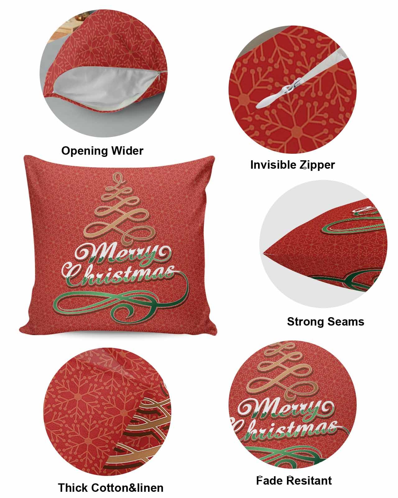 Shop Silk Christmas Pillow Covers With White Tree And Gold, 60 OFF