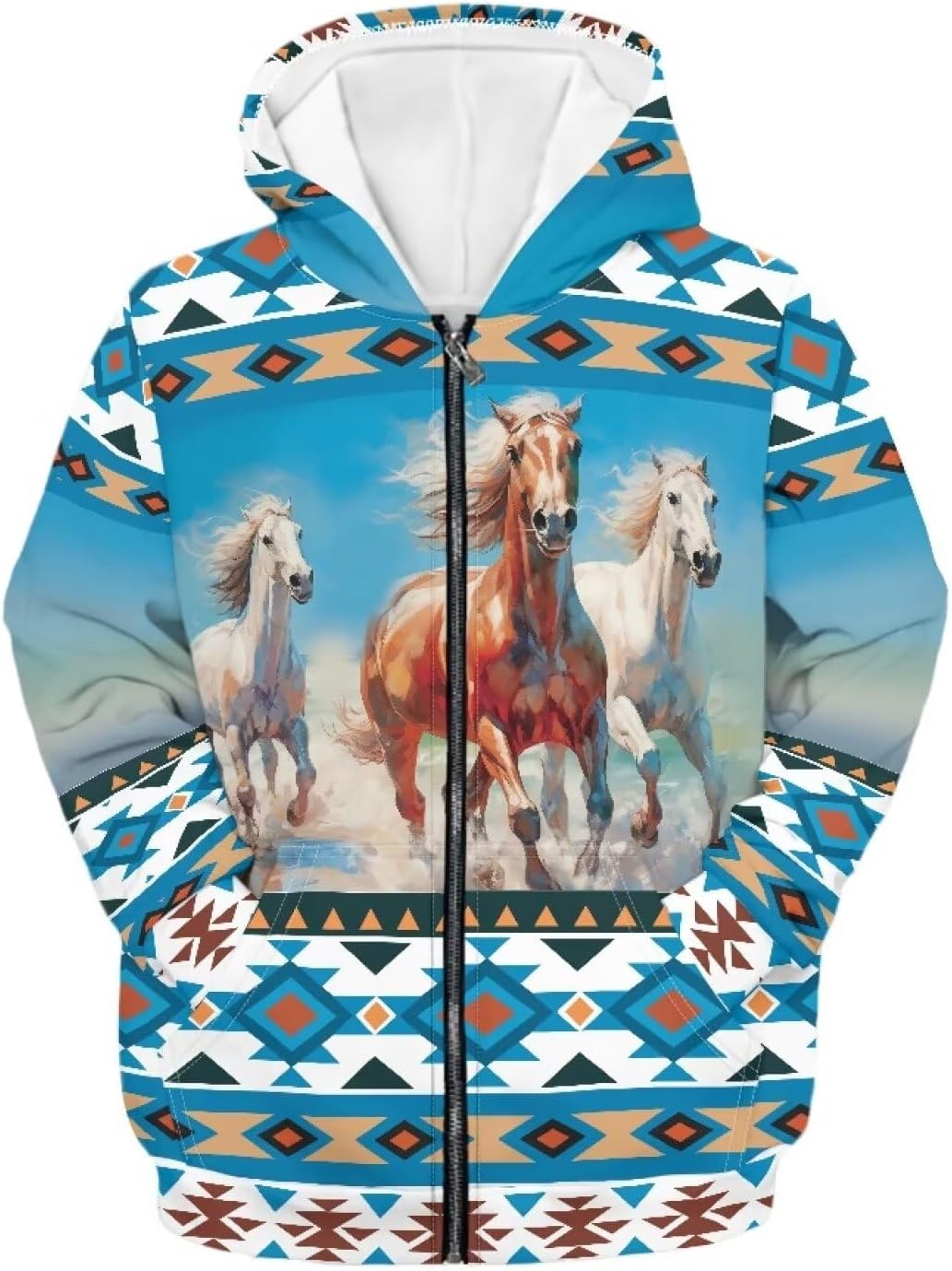Unisex Kids Full Zip Up Hoodie Jacket Coats with Pocket Pullover Sweatshirts for Boys Girls Age 6-16 Years