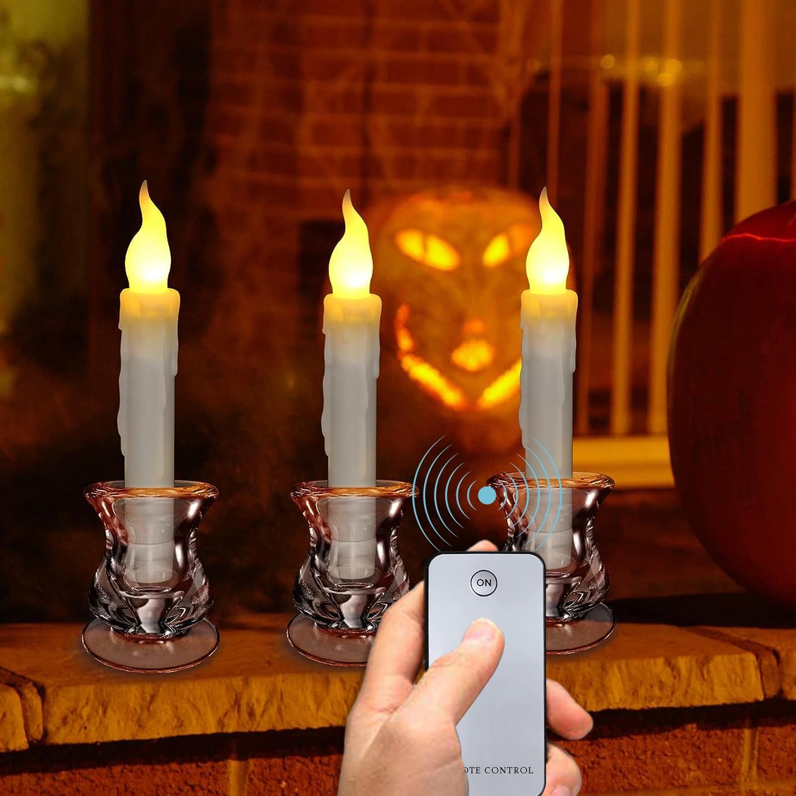 TNTGMG Weihnachtsbaumkerzen 6er Set - LED Kerzen Mit Fernbedienung Flackernd