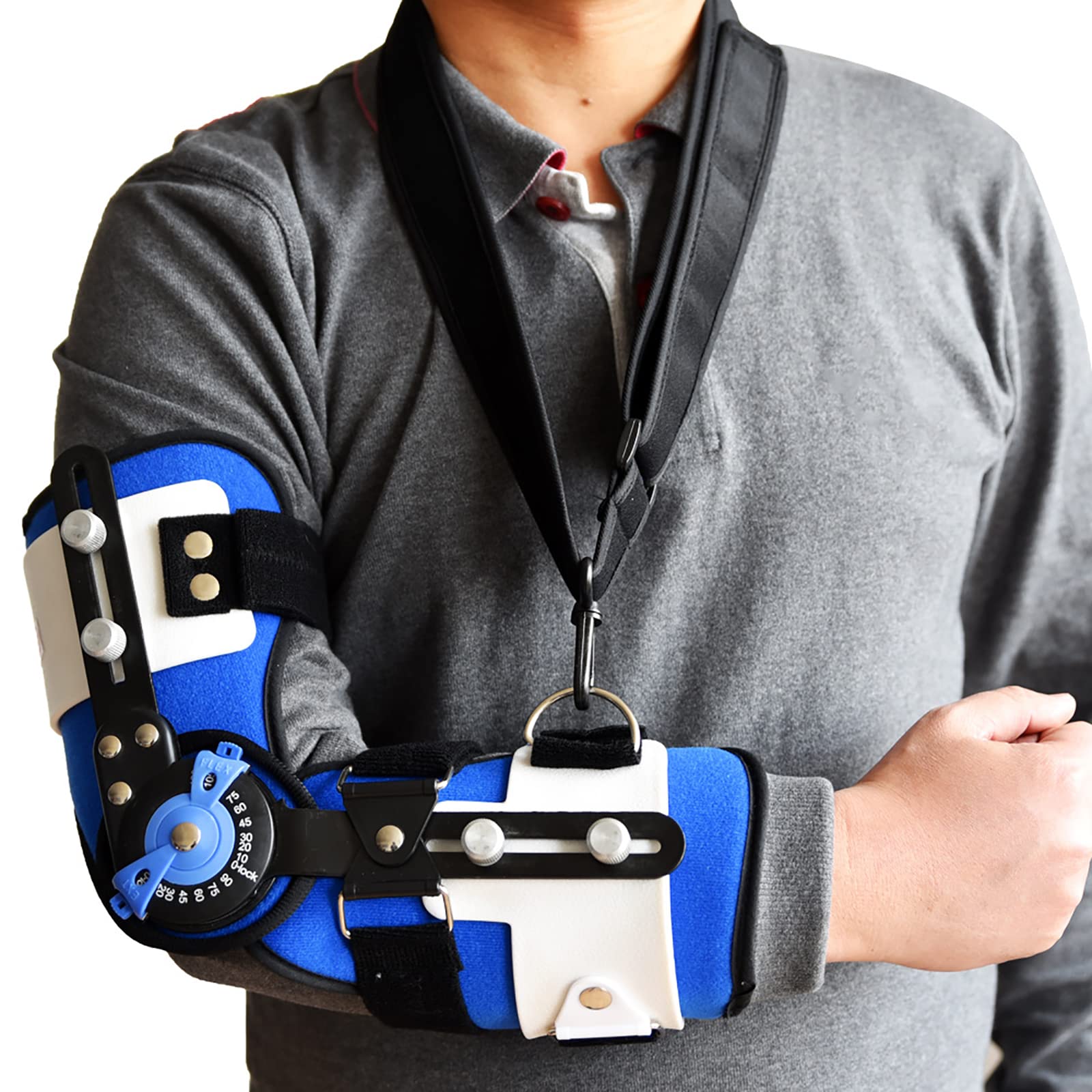 Buy YZDKJDZ Adjustable Hinged Elbow Brace, Elbow Orthosis ROM Orthosis