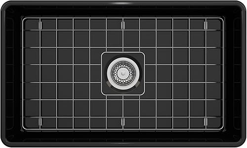 Miniatura 290 de BOCCHI Classico Farmhouse Delantal de arcilla refractaria delantera de 20 pulgadas. Fregadero de cocina de un solo tazón con rejilla inferior Café