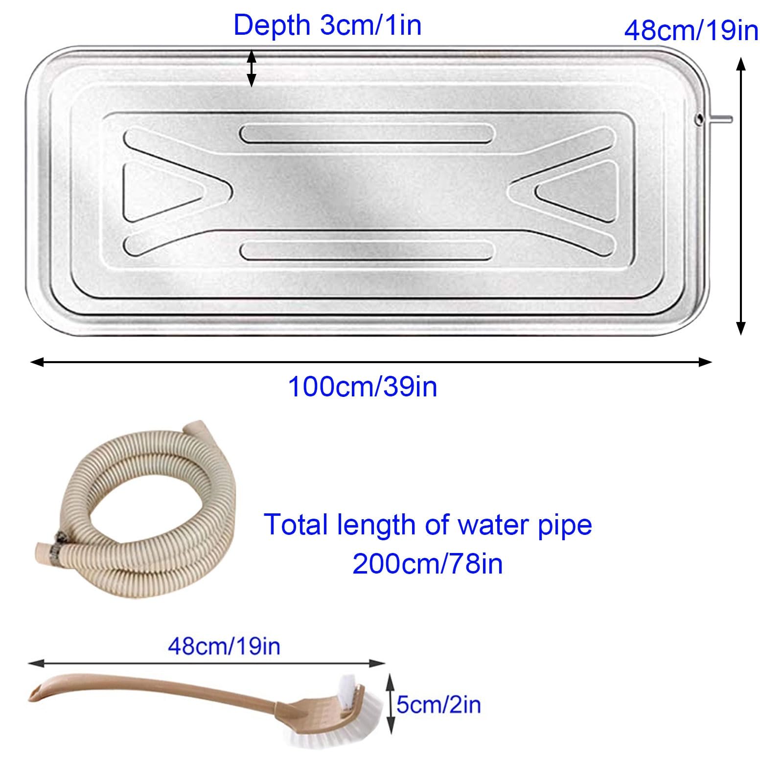 Vassoio per Condensatore, Vaschetta Raccogli-Gocce Universale Raccogli Condensa, con Tubo Lungo 200cm, Adatta per Frigoriferi(100x48x3cm/39x19x1in)