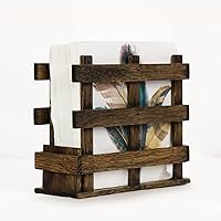 Vista 3 de Consdan Servilletero de madera, adecuado para cocina, restaurante, bar, oficina, fiestas, decoración del hogar (roble antiguo)