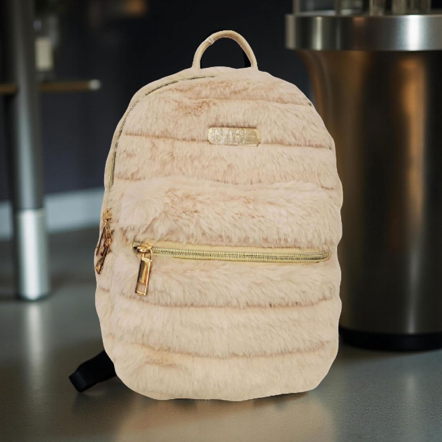 Jessica Simpson Mini Plush Tablet Backpack for Women for Work, College, Commuting, Travel (Mocha Latte) - Image 5