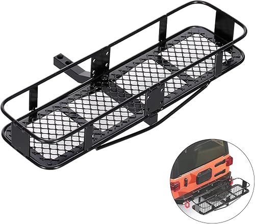 Miniatura 3 de GoolRC Enganche trasero de coche a control remoto, cesta de equipaje con capacidad para remolque, compatible con Hsp Redcat Traxxas Tamiya Hpi Rc4wd