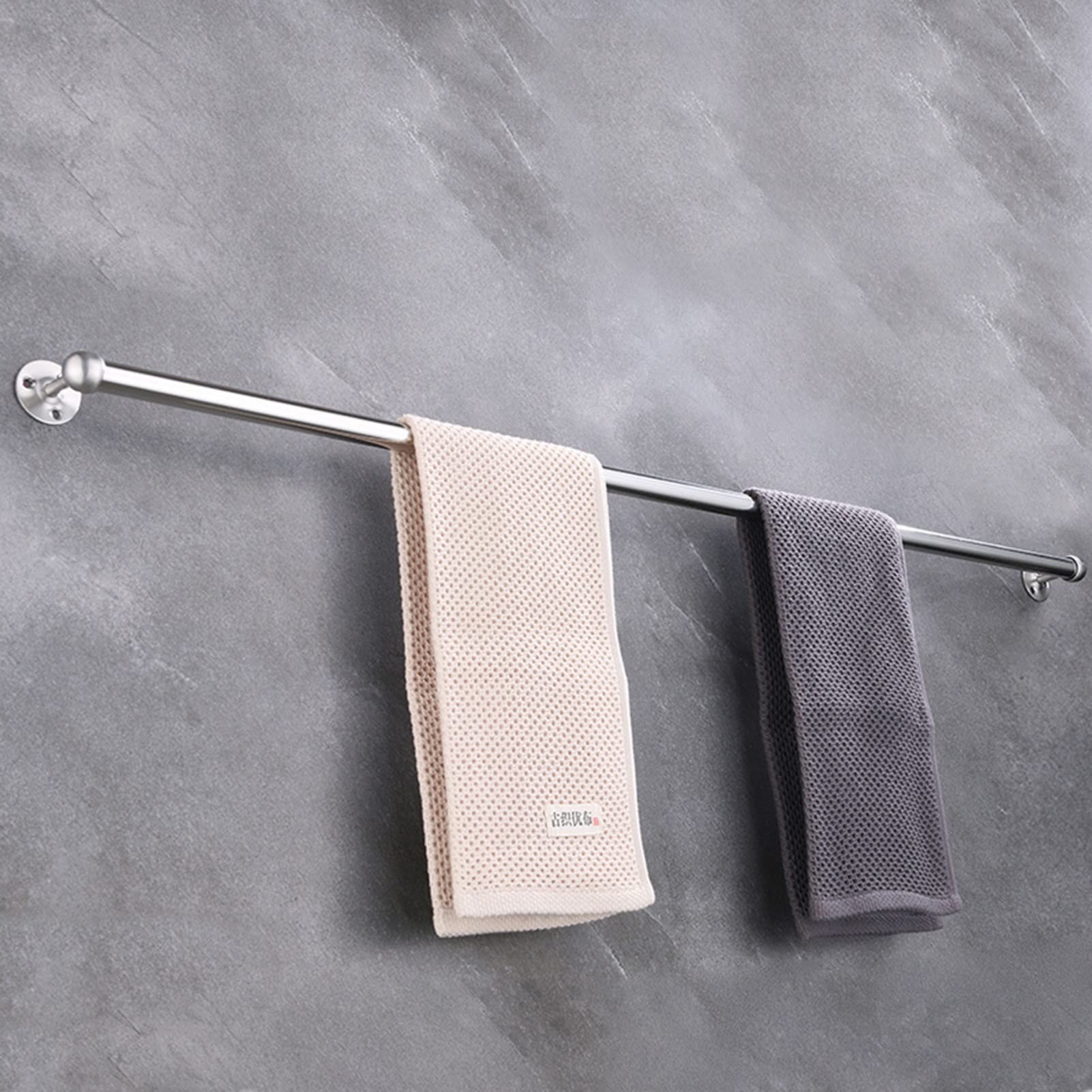 Porte-serviettes en acier inoxydable, porte-serviettes rond finition argent poli porte-serviettes mural pour salle de bain ou cuisine, 30 cm-120 cm plusieurs tailles en option ( Size : 100cm )