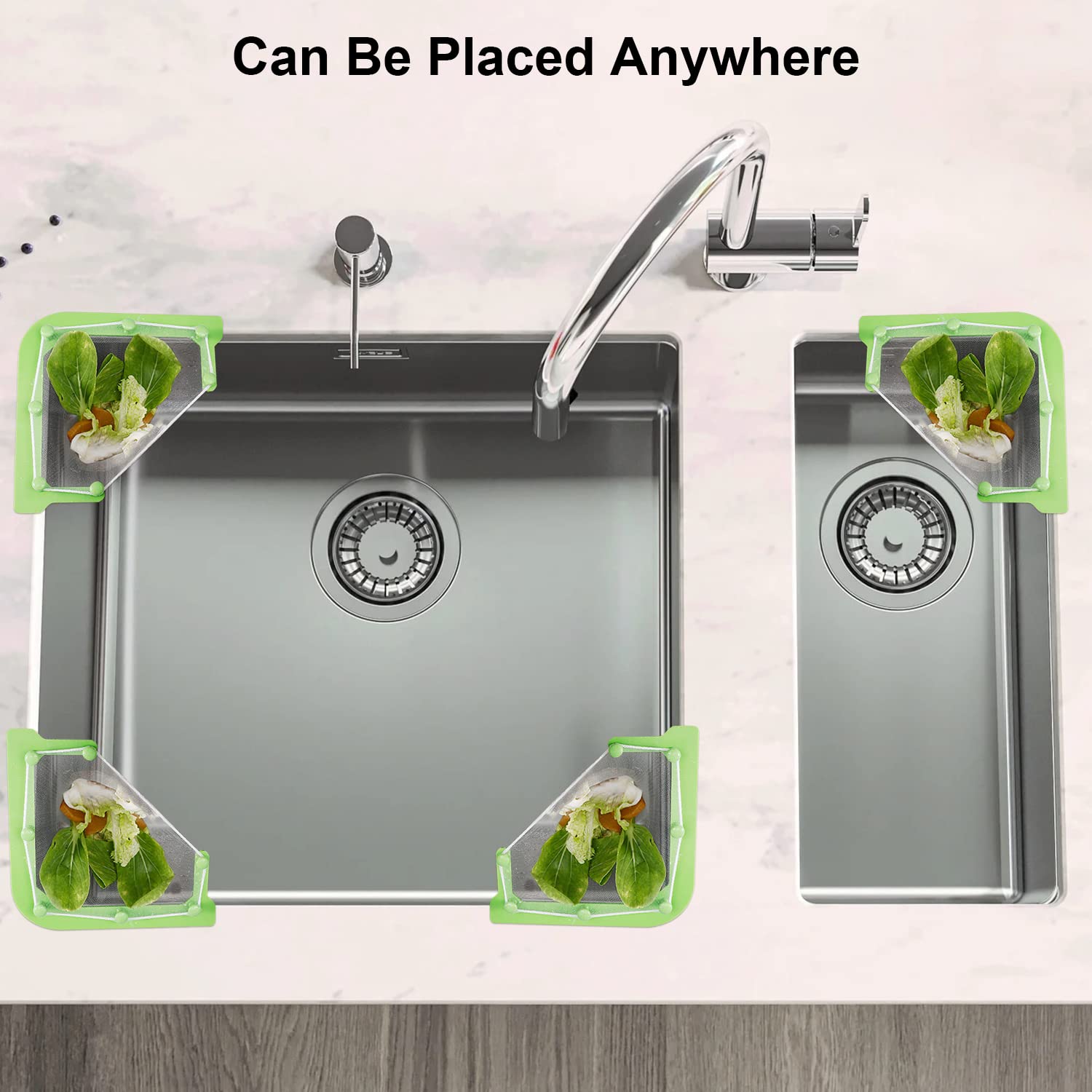 300 Pièces Crépine Filet D'évier Jetable, Filet Maille Jetable Grille évier Crépine Sacs, Sac D'évier En Filet De Crépine, Sac De Maille Filtre Pour évier De Cuisine Et De Salle De Bain