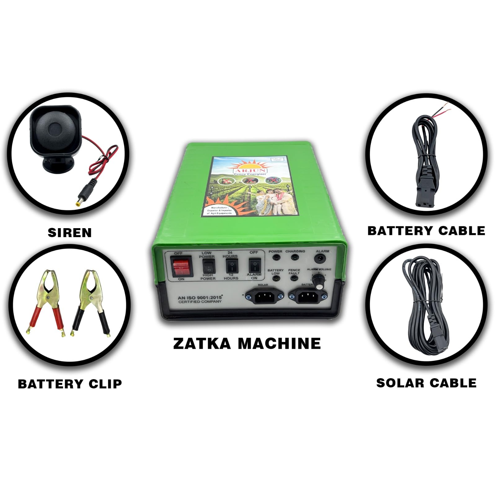 15 KV Solar Zatka Machine Solar Fence Energizer with Jhatka Kit