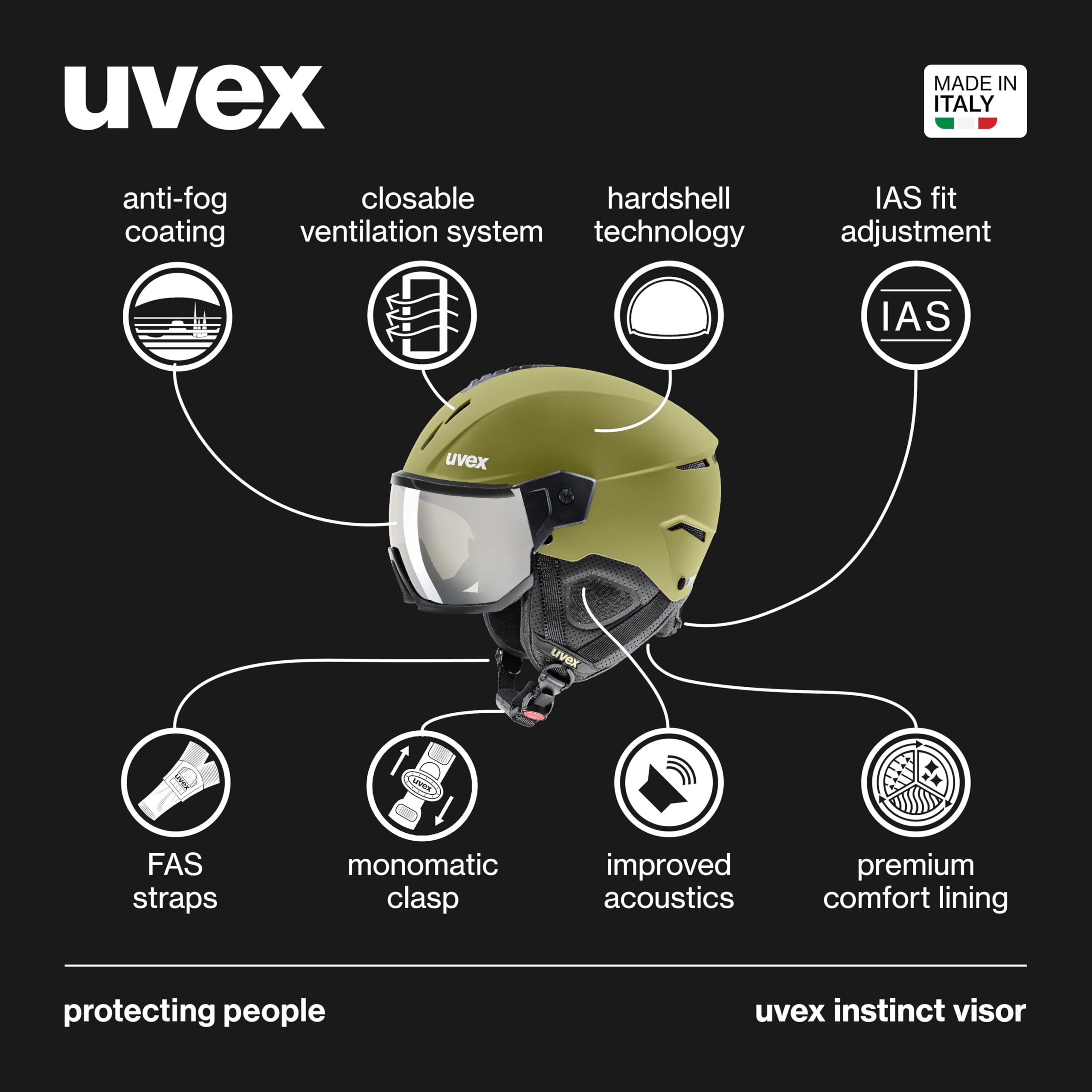 Amazon | uvex(ウベックス) スキースノーボードバイザーヘルメット