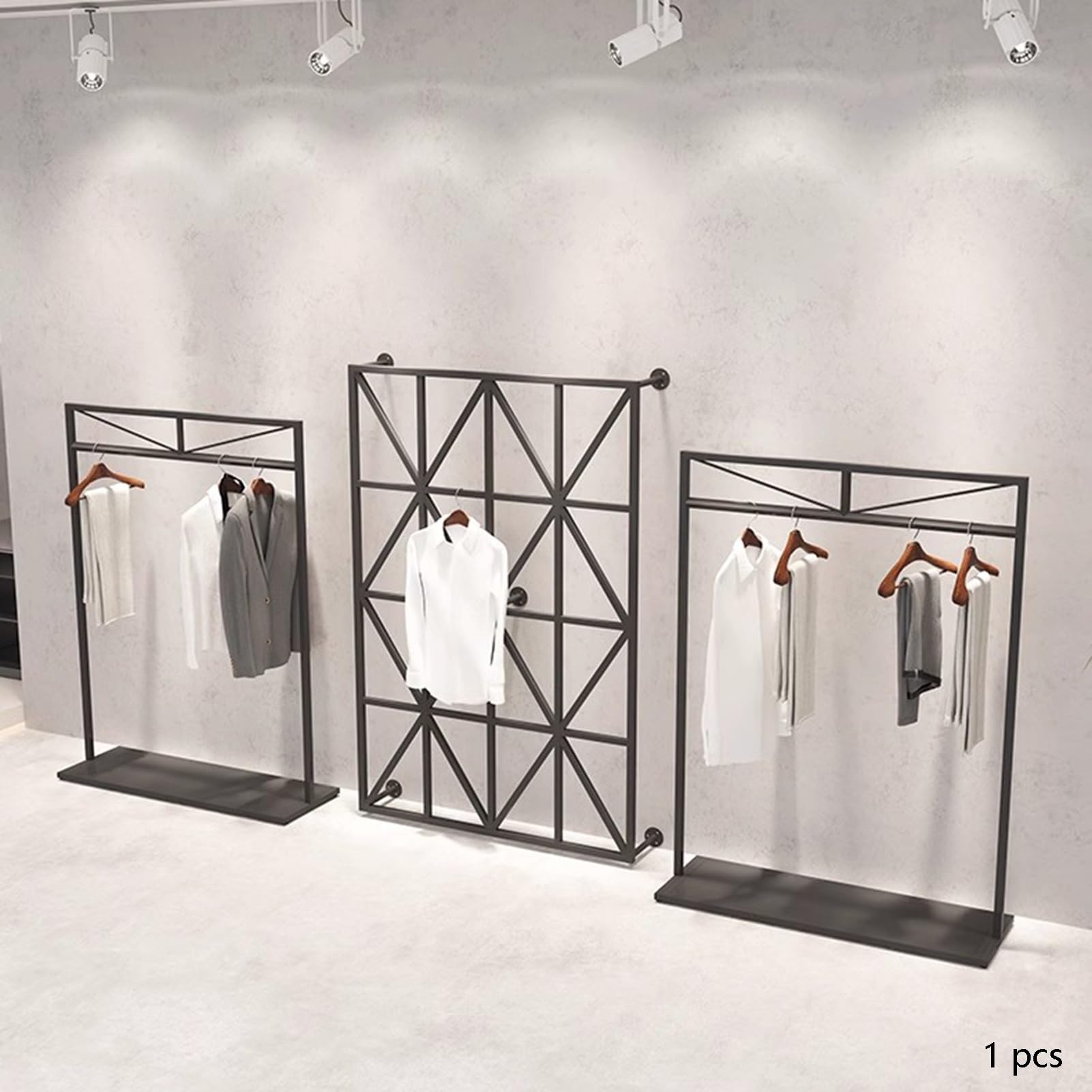 Amazon｜ハンガーラッ レトロ 洋服店 ディスプレイラック 多機能 家庭