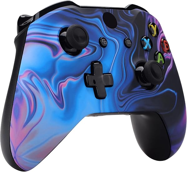eXtremeRate Carcasa para Xbox One S X Accesorios Funda Delantera Protectora de la Placa Frontal Cubierta Antideslizante para Xbox One X S Control-Model 1708 (Origen del Caos) - 4