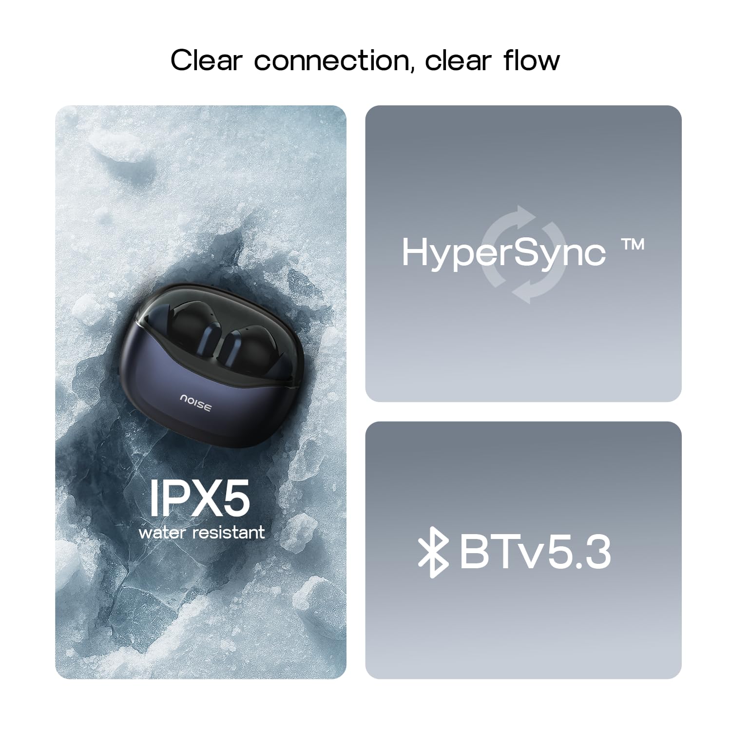 Noise Buds VS601 Wireless Earbuds, Bluetooth Earbuds with 50H Playtime, Quad Mic ENC for Clear Calls, 10mm Drivers, Dual Device Pairing, Transparent Case Design, Deep Bass, BT v5.3 (Cobalt Blue) — Amazon image 10