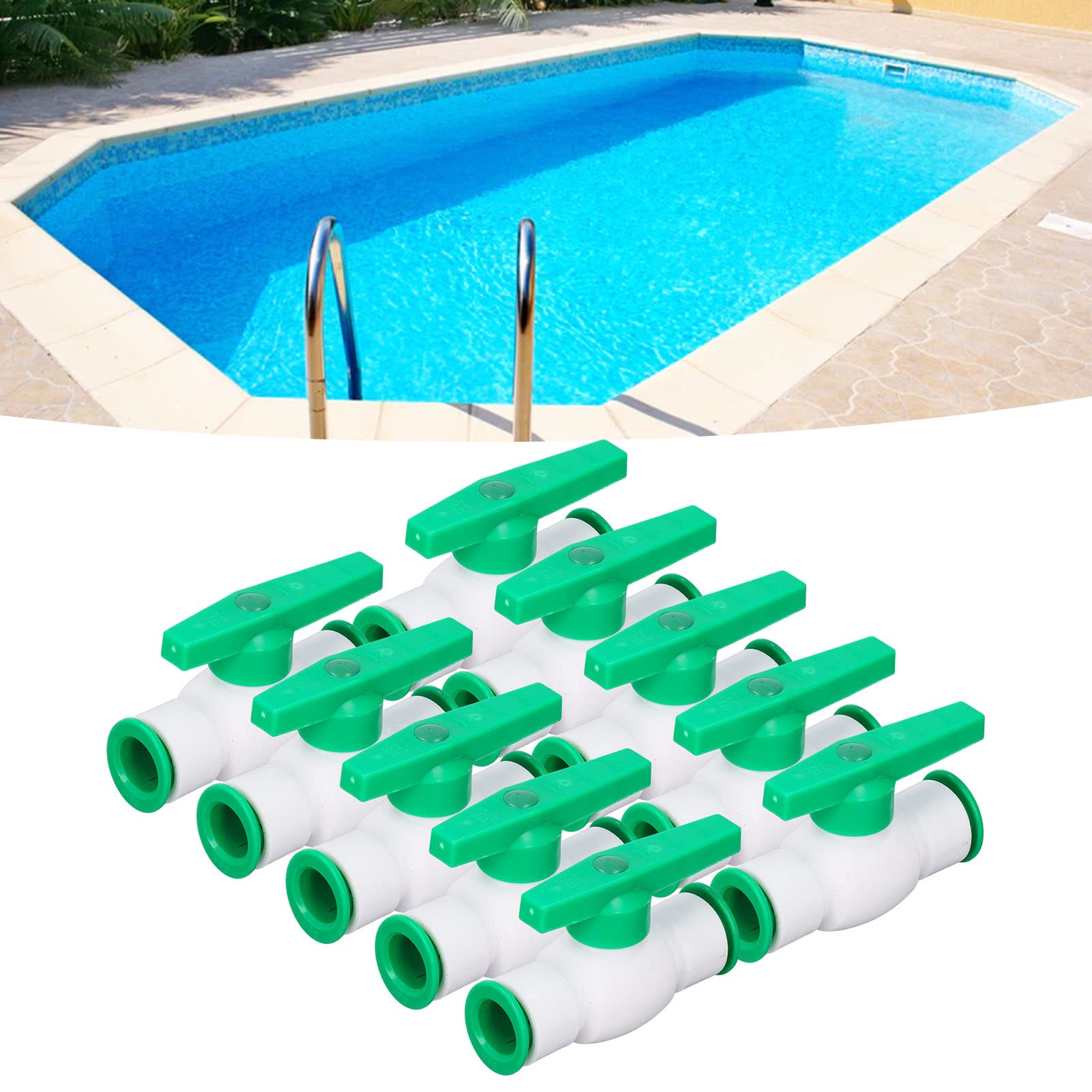 Valvola 10 Pz Dritto Quick Connect Ppr Raccordo Set di connettori 20 Millimetri per Stabile Distribuzione del Freddo Irrigazione Piscina (20 mm)