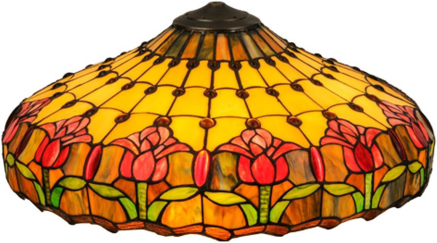 StarSun Depot 22" W Colonial Tulip Shade Dry